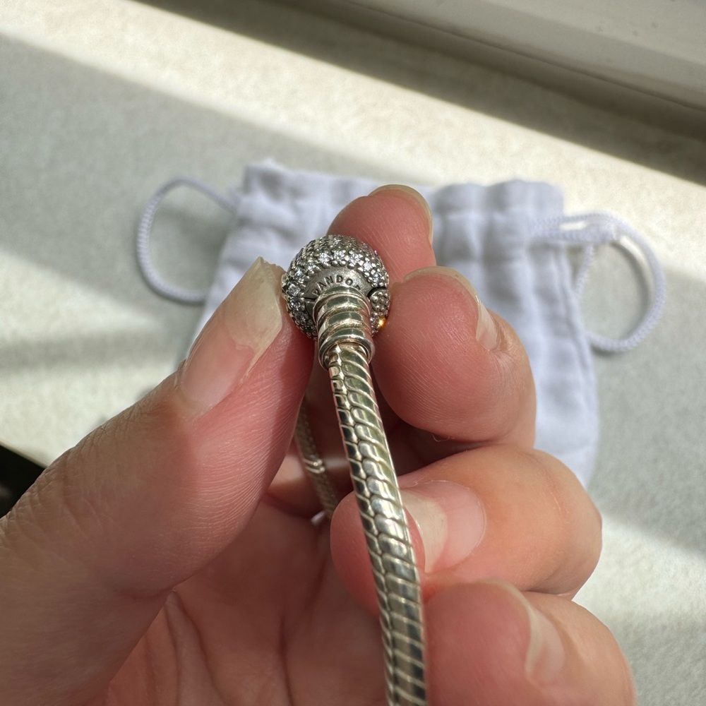 Pandora Snake Chain Pave Bracelet - Picture 3 of 4